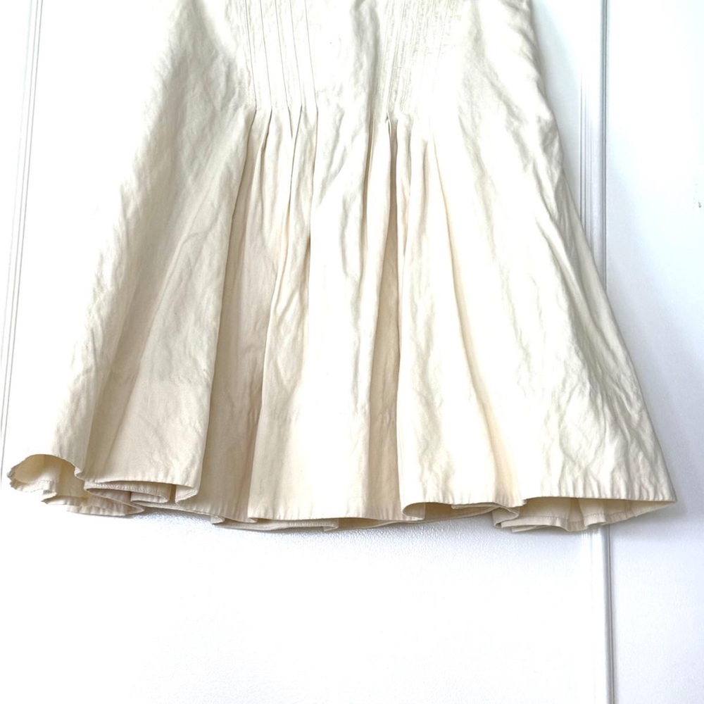 BCBGMaxAzria Cream A-Line Cotton Skirt